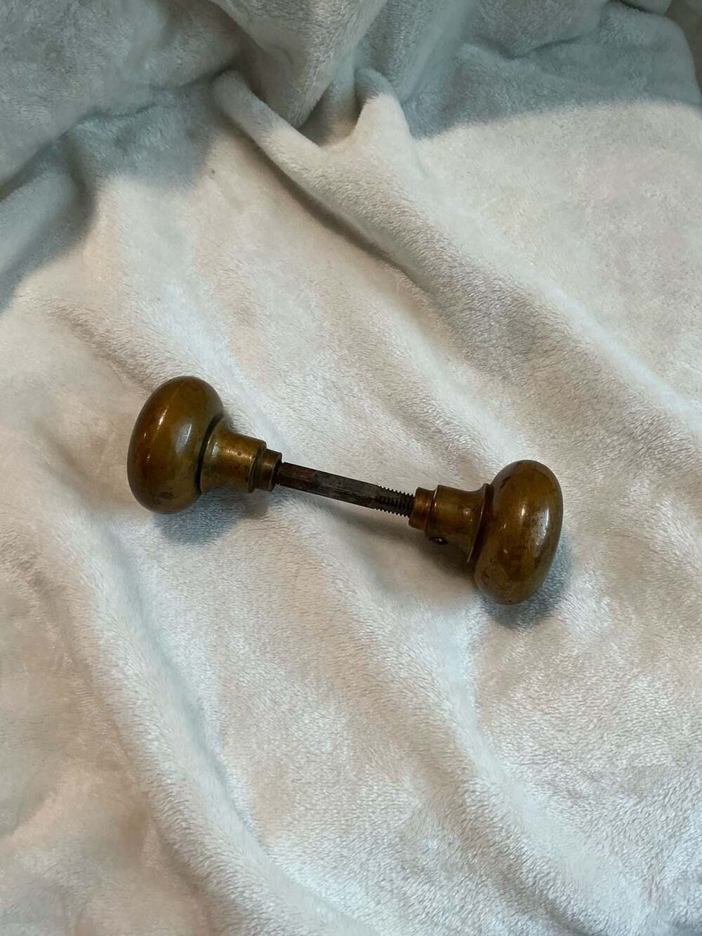Vintage Brass Door Knobs with Spindle